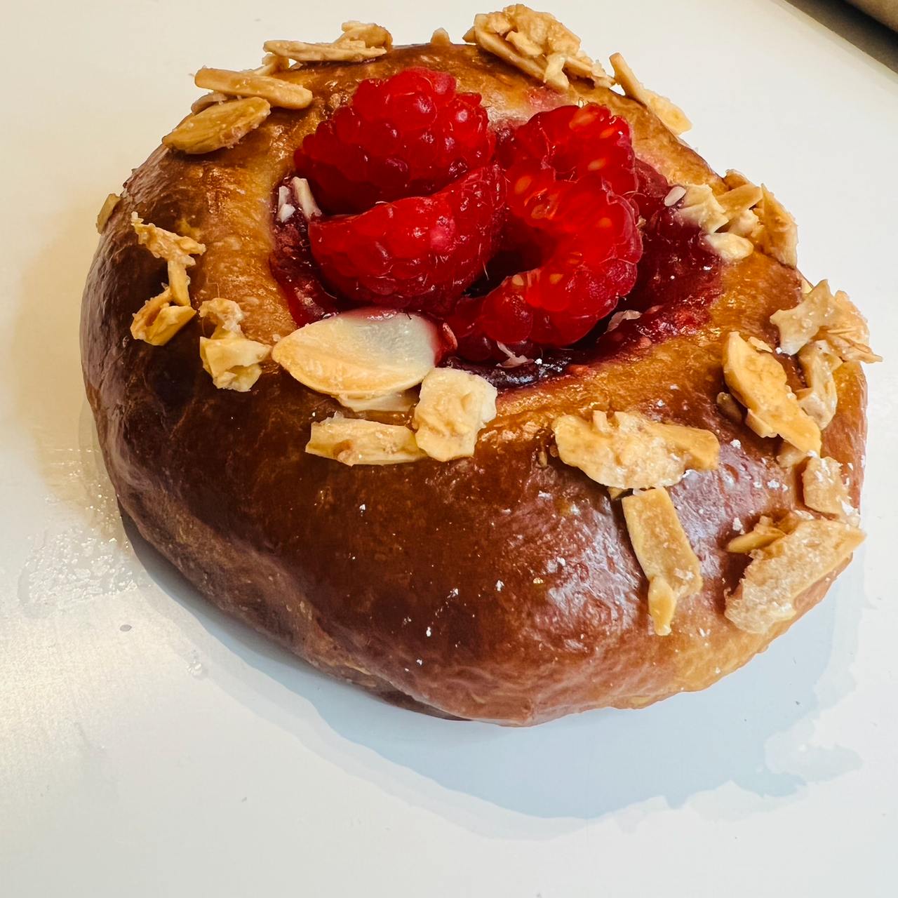 Raspberry Brioche with Almond